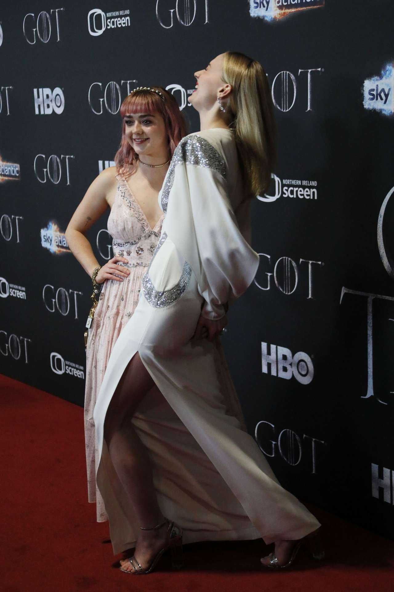 Maisie Williams Grabbed Sophie Turner Butt at 'Game of Thrones' Season 8 Premiere in Belfast