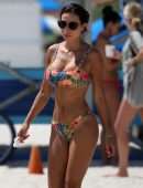 Maria Hering in a Colorful Bikini in Miami Beach