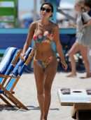Maria Hering in a Colorful Bikini in Miami Beach