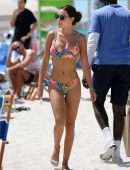 Maria Hering in a Colorful Bikini in Miami Beach