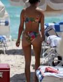 Maria Hering in a Colorful Bikini in Miami Beach