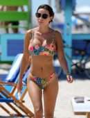Maria Hering in a Colorful Bikini in Miami Beach