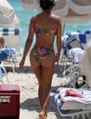 Maria Hering in a Colorful Bikini in Miami Beach