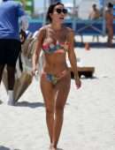 Maria Hering in a Colorful Bikini in Miami Beach