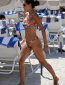 Maria Hering in a Colorful Bikini in Miami Beach