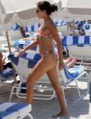 Maria Hering in a Colorful Bikini in Miami Beach