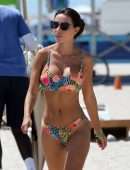 Maria Hering in a Colorful Bikini in Miami Beach