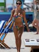 Maria Hering in a Colorful Bikini in Miami Beach