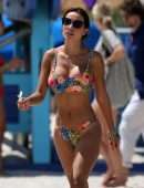 Maria Hering in a Colorful Bikini in Miami Beach