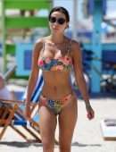 Maria Hering in a Colorful Bikini in Miami Beach