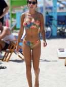 Maria Hering in a Colorful Bikini in Miami Beach