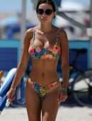 Maria Hering in a Colorful Bikini in Miami Beach