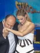 Michelle Hunziker at Photocall "Striscia la Notizia" in Milan