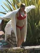 Michelle Hunziker in Bikini at Lake Garda in Gargnano