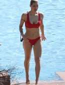 Michelle Hunziker in Bikini at Lake Garda in Gargnano