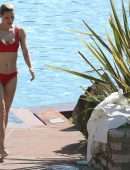 Michelle Hunziker in Bikini at Lake Garda in Gargnano