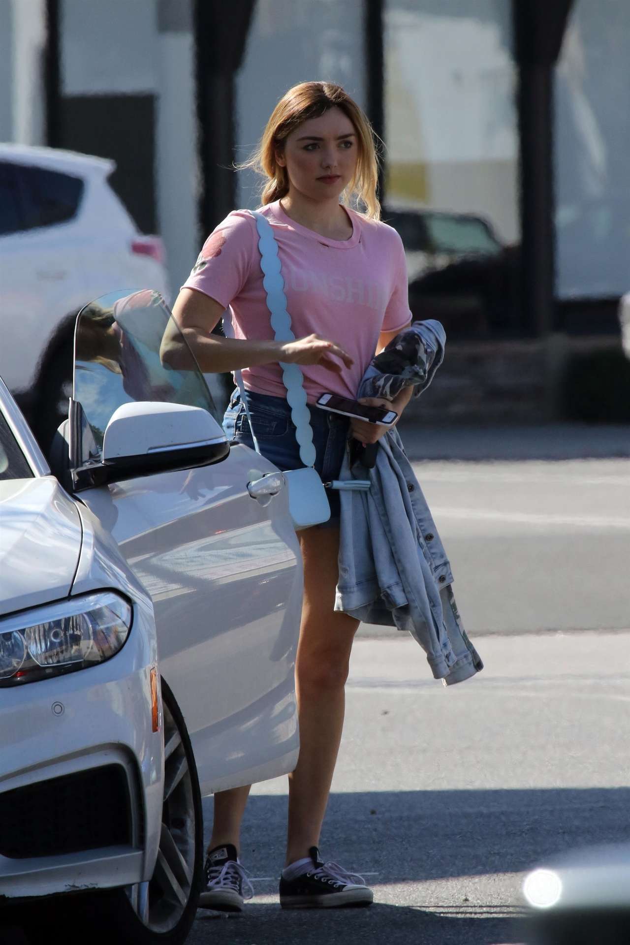 Peyton Roi List Outside Joan's on Third in Studio City