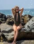 Rachel McCord for Beach Photoshoot for Voir Eyewear in Venice - May 2019