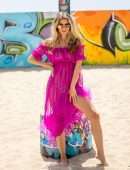 Rachel McCord for Beach Photoshoot for Voir Eyewear in Venice - May 2019