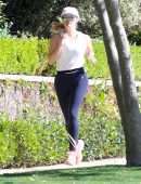 Reese Witherspoon Jogging on a Warm Day in Brentwood