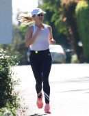 Reese Witherspoon Jogging on a Warm Day in Brentwood