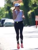 Reese Witherspoon Jogging on a Warm Day in Brentwood