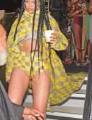 Rihanna Leggy at Buju Banton Concert in Barbados