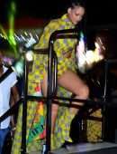 Rihanna Leggy at Buju Banton Concert in Barbados