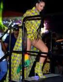 Rihanna Leggy at Buju Banton Concert in Barbados