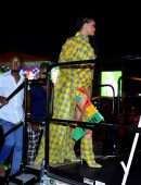 Rihanna Leggy at Buju Banton Concert in Barbados