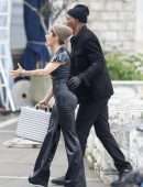 Salma Hayek on the Set of 'The Hitman's Wife's Bodyguard' in Rovinj, Croatia