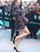 Sofia Carson Leggy, Outside Build Studio in NYC