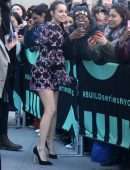 Sofia Carson Leggy, Outside Build Studio in NYC