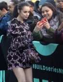 Sofia Carson Leggy, Outside Build Studio in NYC