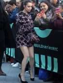 Sofia Carson Leggy, Outside Build Studio in NYC