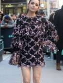 Sofia Carson Leggy, Outside Build Studio in NYC