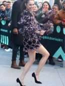 Sofia Carson Leggy, Outside Build Studio in NYC