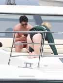 Sophie Turner Booty in a Swimsuit on a Yacht in Mexico