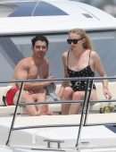 Sophie Turner Booty in a Swimsuit on a Yacht in Mexico