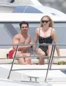 Sophie Turner Booty in a Swimsuit on a Yacht in Mexico