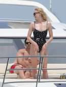Sophie Turner Booty in a Swimsuit on a Yacht in Mexico