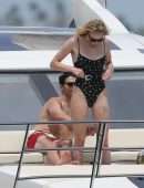 Sophie Turner Booty in a Swimsuit on a Yacht in Mexico