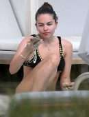 Thylane Blondeau Relaxing by the Pool in Miami Beach, Florida