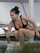 Thylane Blondeau Relaxing by the Pool in Miami Beach, Florida