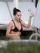 Thylane Blondeau Relaxing by the Pool in Miami Beach, Florida
