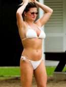 Zara Holland in Bikini at a Beach in Barbados