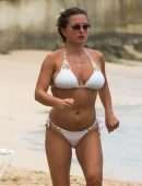 Zara Holland in Bikini at a Beach in Barbados
