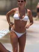 Zara Holland in Bikini at a Beach in Barbados