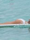 Zara Holland in Bikini at a Beach in Barbados