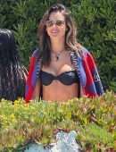 Alessandra Ambrosio in Bikini at a Pool in Cannes
